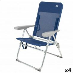 Beach chair Aktive Sea blue 47 x 94 x 60 cm (4 Units)