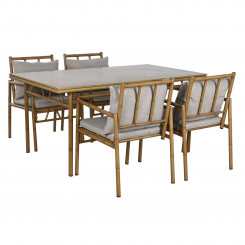 Столовый набор с 4 стульями Home ESPRIT Алюминий 160 x 90 x 75 см (5 шт.)