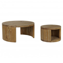 Set of 2 chairs Home ESPRIT Wood 99 x 99 x 48 cm