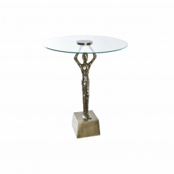 Side table DKD Home Decor Crystal Golden Aluminum 46 x 46 x 57 cm