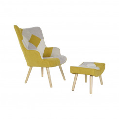 Кресло DKD Home Decor Желтый Бежевый Светло-серый 70 x 73 x 100 см