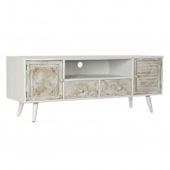 TV furniture DKD Home Decor 136 x 40.5 x 52 cm Spruce Beige White Wood MDF