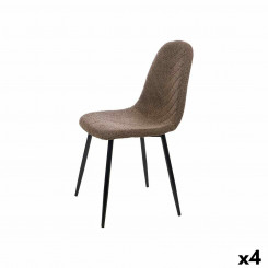 Chair Brown Fabric Fleece 45 x 89 x 53 cm (4 Units)