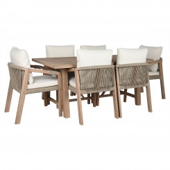 Столовый набор с 6 стульями Home ESPRIT Brown Beige Acacia 170 x 90 x 75 см