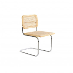 Обеденный стул DKD Home Decor 46 x 46 x 77 см Натуральный Серебристый Светло-коричневый Ротанг