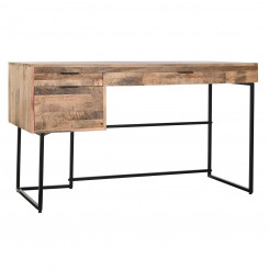 Table DKD Home Decor Black Natural Metal Mango wood 150 x 60 x 85 cm