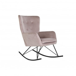 Кресло-качалка Home ESPRIT Black Pink Polyester Metal 68 x 90 x 92 см