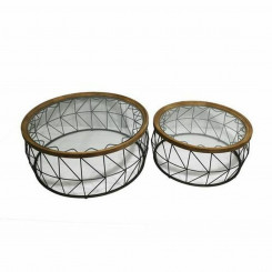 Set of 2 chairs DKD Home Decor Crystal Metal (102 x 102 x 42 cm) (2 pcs)