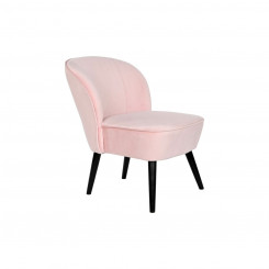 Кресло DKD Home Decor Черный Светло-Розовый Дерево 60 x 70 x 78 см
