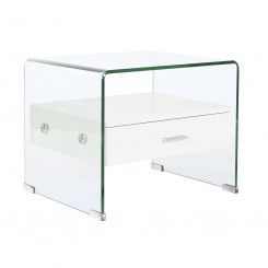 Nightstand DKD Home Decor White Transparent Crystal Wood MDF 50 x 40 x 45.5 cm