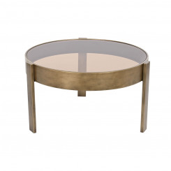Coffee table DKD Home Decor 77 x 77 x 42 cm Crystal Metal Aluminum