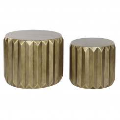 2 tooli komplekt DKD Home Decor Kuldne Metall 64 x 64 x 50 cm