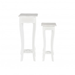 Set of 2 chairs Home ESPRIT White Wood MDF 30 x 30 x 76.5 cm