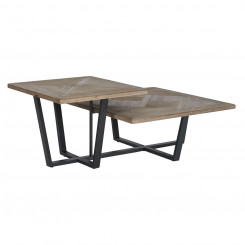 Coffee table Home ESPRIT Black Natural Metal Spruce 118 x 78 x 45 cm