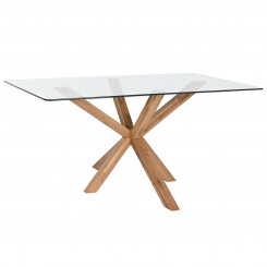 Dining table Home ESPRIT Dąb Tempered Glass 160 x 90 x 75 cm