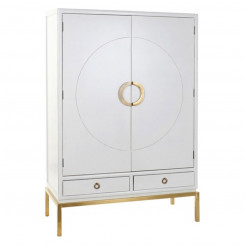 Cabinet DKD Home Decor White Golden Metal Poplar 120 x 50 x 175 cm