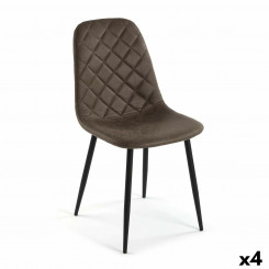Chair Versa Serena Dark brown 53 x 88 x 43.5 cm (4 Units)