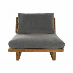 Sofa DKD Home Decor Brown Gray Polyester Cotton Wood Pine (95 x 88 x 75 cm)