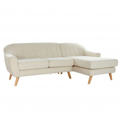 Sofa-bed chair DKD Home Decor Cream Gummy wood 226 x 144 x 84 cm