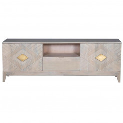 TV furniture DKD Home Decor Beige Metal Mango wood 175 x 40 x 60 cm