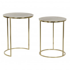 2 tooli komplekt DKD Home Decor Kuldne Metall Alumiinium 46 x 46 x 58 cm