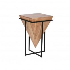 Маленький приставной столик Home ESPRIT Brown Black Metal Acacia 41 x 41 x 67 см