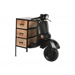 Chest of drawers Home ESPRIT Brown Black Iron Mango Wood Motorcycle Loft Mounted 100 x 68 x 105 cm