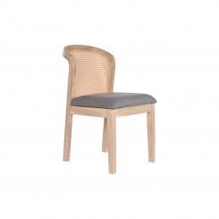 Обеденный стул DKD Home Decor Пихта Полиэстер Темно-серый (46 x 61 x 86 см)