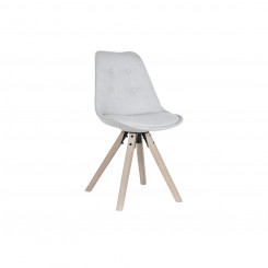 Обеденный стул DKD Home Decor Полиэстер Светло-серый Дуб (48 x 44 x 84 см)