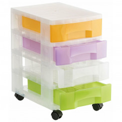 Chest of drawers Archivo 2000 Multicolour With wheels polypropylene (39 x 29 x 48 cm)