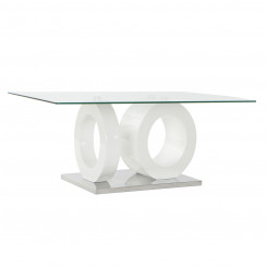 Table DKD Home Decor Crystal Transparent White MDF Wood (110 x 60 x 45 cm)