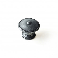 Doorknob Rei 3121 Circular Silver Metal 4 Units Worn (Ø 30 x 24 mm)