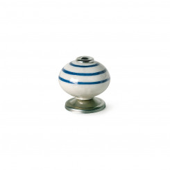 Doorknob Rei e501 Circular Porcelain Blue Metal 4 Units (Ø 40 x 36 mm)