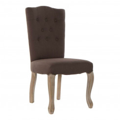 Chair DKD Home Decor Linen Rubber wood (52 x 49 x 101 cm)