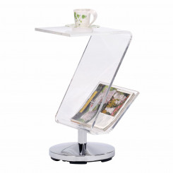 Журнальный столик DKD Home Decor Прозрачный Акрил Металл Серебро (30 x 33 x 55 см)