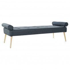 Seat DKD Home Decor Blue Polyester MDF Wood (184 x 76 x 62 cm)