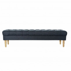 Bench DKD Home Decor   Natural Blue Polyester Rubber wood (158 x 50 x 42 cm)