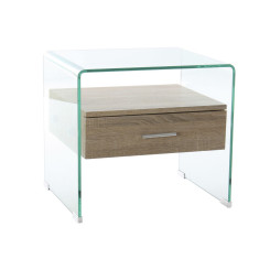 Ночной столик DKD Home Decor Стеклянный Деревянный MDF (50 x 40 x 45.5 cm)