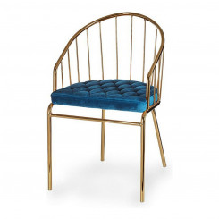 Chair Blue Golden Bars Polyester Iron (51 x 81 x 52 cm)
