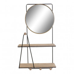 Настенная вешалка DKD Home Decor Металл Зеркало Деревянный MDF Loft (48.5 x 19 x 91.5 cm)
