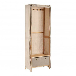 Coat rack Beige Wood Cloth (31,5 x 58 x 168 cm)