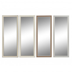 Настенное зеркало DKD Home Decor Кристалл Коричневый Белый Темно-серый PS Традиционный 4 шт. (36 x 2 x 95,5 см)