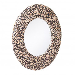 Зеркало настенное 48 x 2 x 48 см Синтетическая ткань Leopard DMF