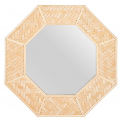 Wall mirror 81 x 6,5 x 81 cm Natural Bamboo