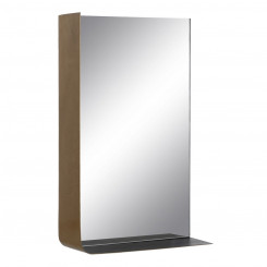 Wall mirror 40 x 12 x 60 cm Black Golden Metal