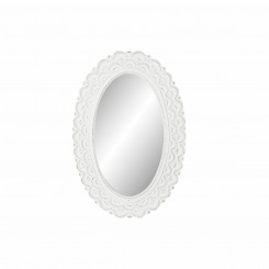 Seinapeegel DKD Home Decor Crystal White MDF puidust ribadega (58 x 2,5 x 86 cm)