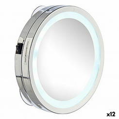 Suurendava peegli LED-valgusti hõbedane 16,5 x 4 x 16,5 cm (12 ühikut)
