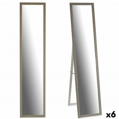 Free standing mirror Grey Wood Crystal 44 x 32,5 x 120 cm (6 Units)