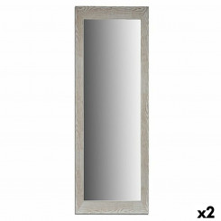 Настенное зеркало Дерево Белое Стекло 53,3 x 155 x 2 см (2 шт.)