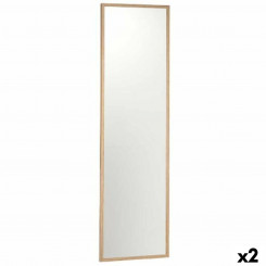 Зеркало настенное Коричневое МДФ Дерево 40 x 142,5 x 3 см (2 шт.)